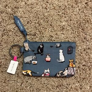 NWT Vera Bradley Zip ID Case Cat’s Meow